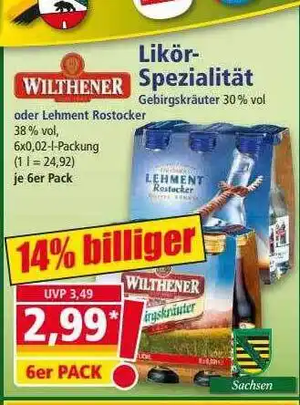 Norma Wilthener likör-spezialität Angebot