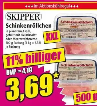 Norma Skipper schinkenröllchen Angebot