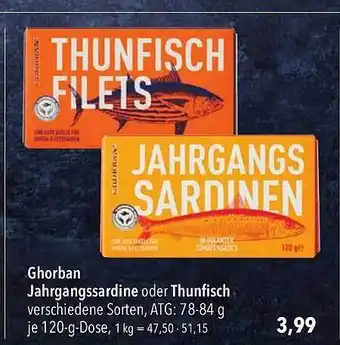 CITTI Markt Ghorban jahrgangssardine oder thunfisch Angebot