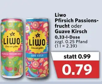 Combi Liwo Pfirsich Passionsfrucht oder Guave Kirsch 0,33L Angebot