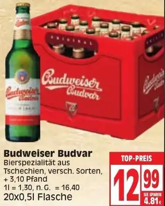 Edeka Budweiser Budvar 20x0,5L Flasche Angebot