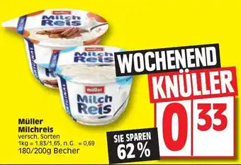 Edeka Müller/Milchreis 180/200g Becher Angebot