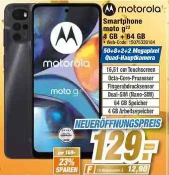 expert Octomedia Motorola Smartphone moto g22, 4GB + 64GB Angebot