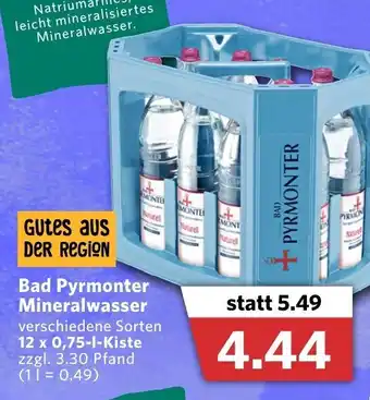 Combi Bad Pyrmonter Mineralwasser 12x0,75L Angebot