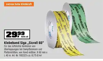 OBI Klebeband Siga ,,Sicrall 60" Angebot