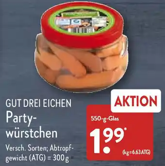 Aldi Nord Gut Drei Eichen Partywürstchen 550 g Glas Angebot