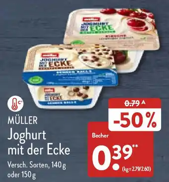 Aldi Nord Müller Joghurt mit der Ecke 140 g oder 150 g Angebot