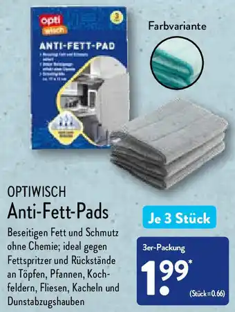 Aldi Nord Optiwisch Anti Fett Pads Angebot