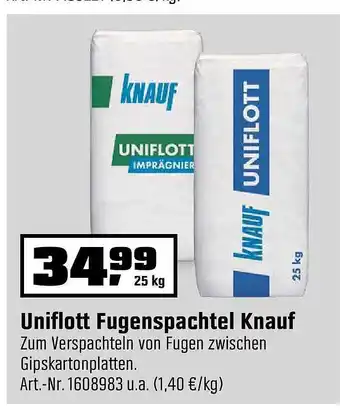 OBI Uniflott Fugenspachtel Knauf Angebot