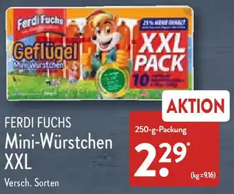 Aldi Nord Ferdi Fuchs Mini Würstchen XXL 250 g Packung Angebot