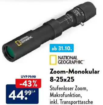 Aldi Nord National Geographic Zoom Monokular 8-25x25 Angebot