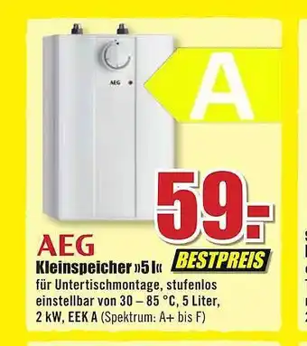 B1 Discount Baumarkt Aeg kleinspeicher „5 l“ Angebot