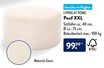 Aldi Nord Living at Home Pouf XXL Angebot