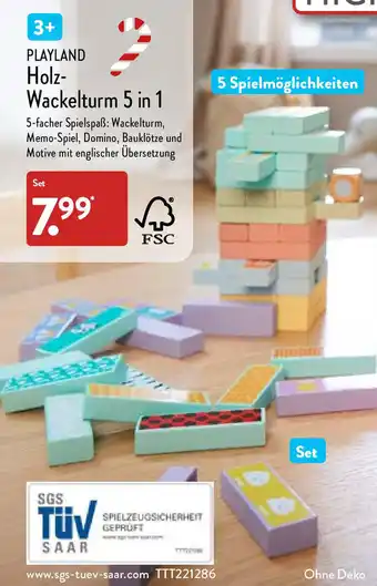 Aldi Nord Playland Holz Wackelturm 5in1 Angebot