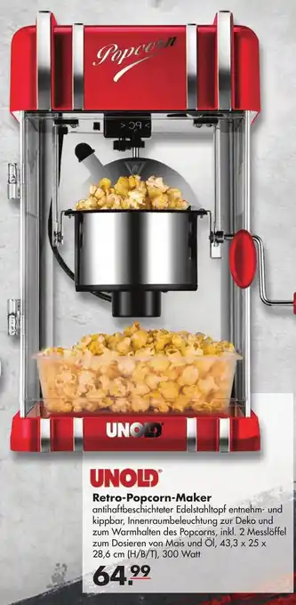 Handelshof Unold Retro Popcorn Maker Angebot