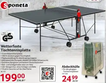 Selgros Sponeta Wetterfeste Tischtennis-Platte Angebot