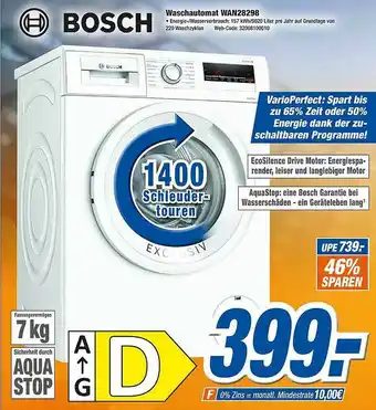 Expert Klein Bosch Waschautomat Wan28298 Angebot