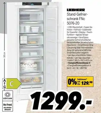 MEDIMAX Liebherr stand-gefrierschrank fnc 5076-20 Angebot