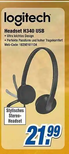 Expert Klein Logitech Headset H340 Usb Angebot