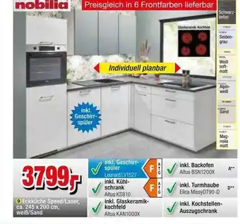 Möbelfundgrube Nobilia eckküche speed-laser Angebot