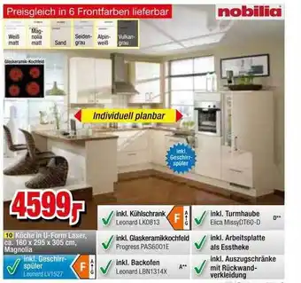 Möbelfundgrube Nobilia küche in u-form laser Angebot