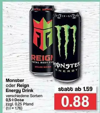 Famila Nord West Monster Oder Reign Energy Drink Angebot