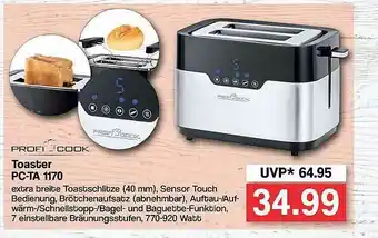 Famila Nord West Profi Cook Toaster PC-TA 1170 Angebot