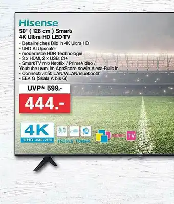 Famila Nord West Hisense 50'' (126 Cm) Smart 4k Ultra Hd Led Tv Angebot