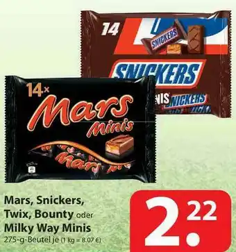 Famila Nord West Mars, Snickers, Twix, Bounty Oder Milky Way Minis Angebot