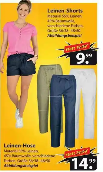 Famila Nord West Leinen Shorts Leinen-hose Angebot