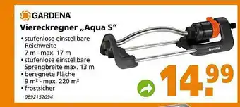 Globus Baumarkt Gardena Viereckregner „aqua S” Angebot