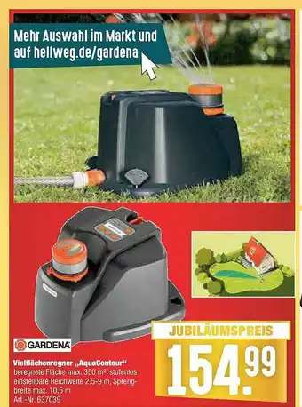 Hellweg Gardena Vielflächenregner „aquacontour” Angebot