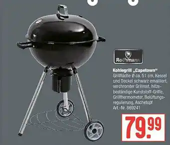 Hellweg Rothmann Kohlegrill „capetown” Angebot