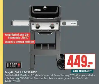 Hellweg Weber Gasgrill „spirit Ii E-210 Gbs” Angebot