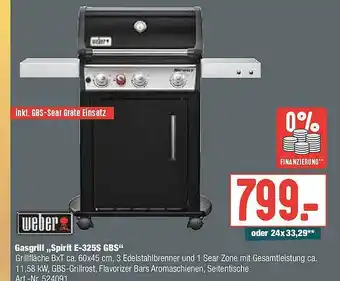 Hellweg Weber Gasgrill „spirit E-3255 Gbs” Angebot