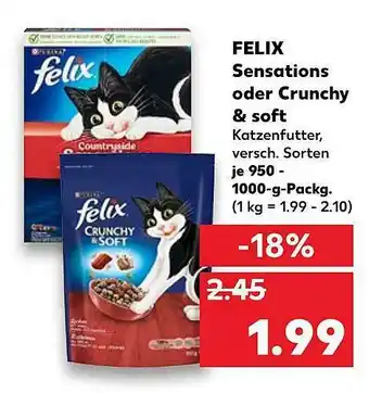 Kaufland Felix Sensations Oder Crunchy & Soft Angebot