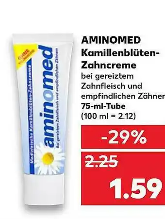 Kaufland Aminomed Kamillenblüten-zahncreme Angebot