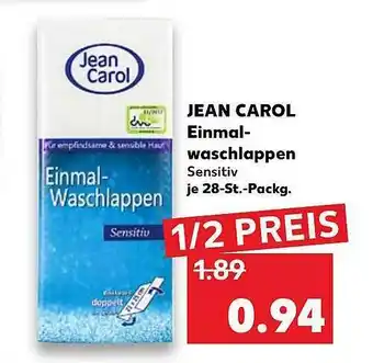 Kaufland Jean Carol Einmalwaschlappen Angebot