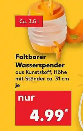 Kaufland Faltbarer Wasserspender Angebot