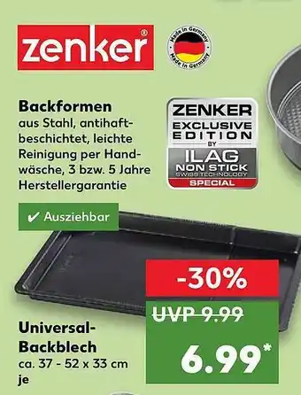 Kaufland Zenker Backformen Oder Universal-backblech Angebot