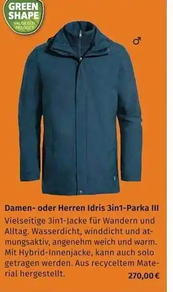 Sport 2000 Damen- oder herren idris 3in1-parka iii Angebot