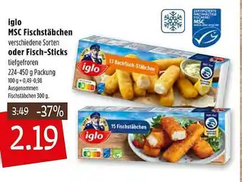 Kupsch Iglo Msc Fischstäbchen Oder Fisch-sticks Angebot