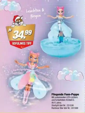 Rofu Kinderland Fliegende feen-puppe Angebot