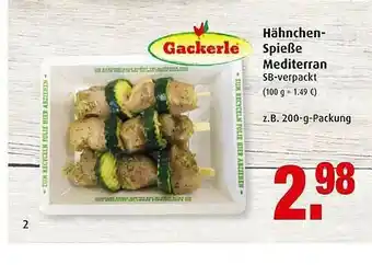 Markant Hähnchen Spieße Mediterran Angebot