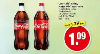 Markant Coca-cola, Fanta, Mezzo Mix Oder Sprite Angebot