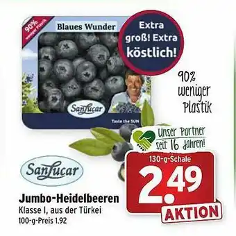 Wasgau Sanlucar Jumbo-heidelbeeren Angebot