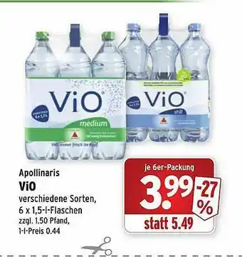 Wasgau Apollinaris Vio Angebot