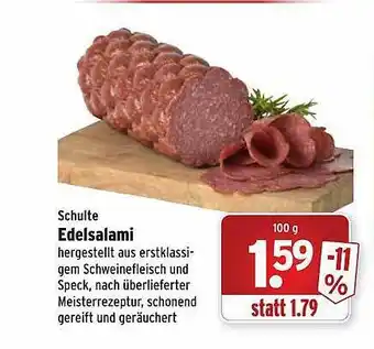 Wasgau Schulte Edelsalami Angebot