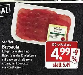 Wasgau Senfter Bresaola Angebot