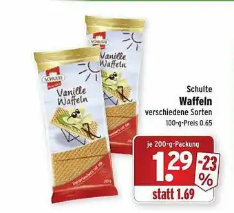 Wasgau Schulte Waffeln Angebot